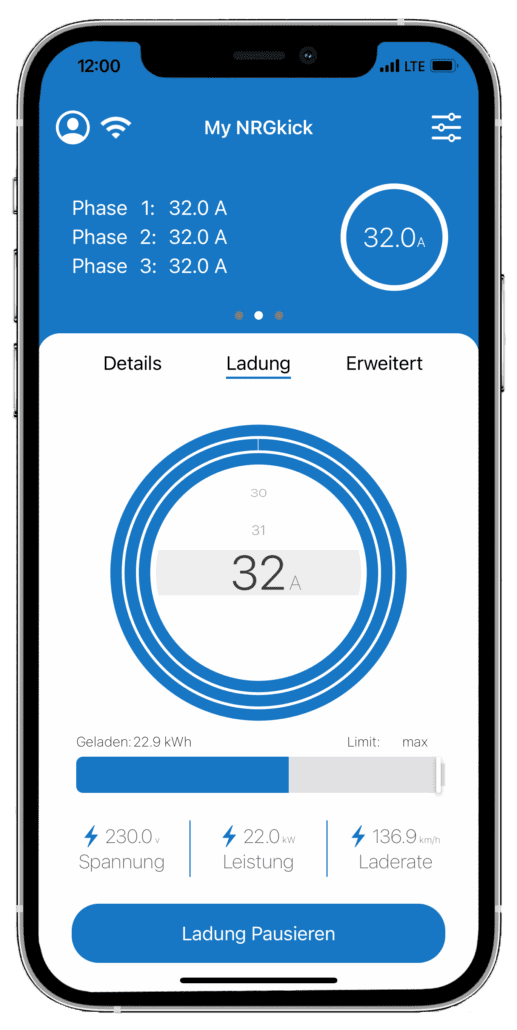 NRGkick App Steuerung