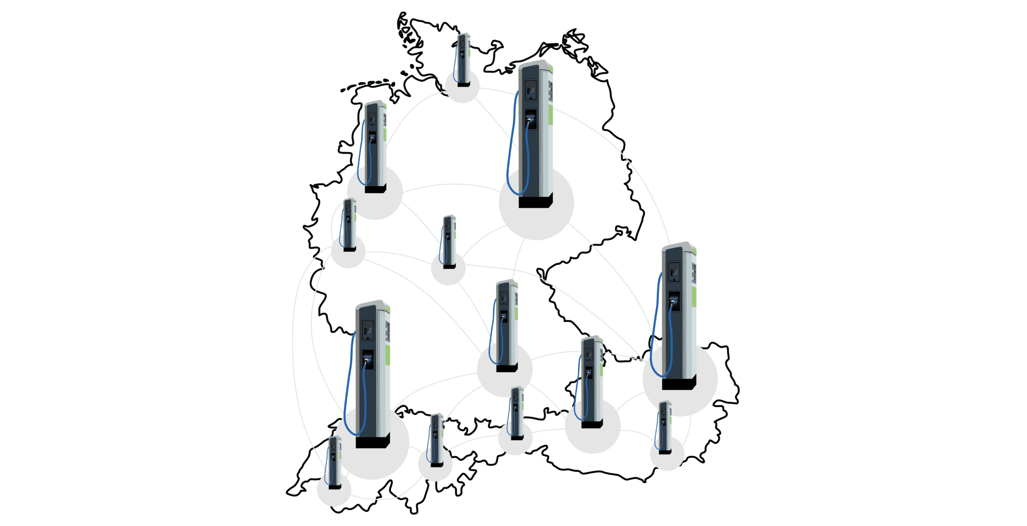 Ladesäulen in Österreich, Deutschland und der Schweiz